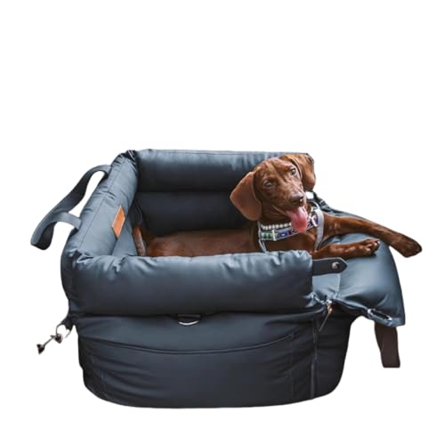 Chunyagok Hundetasche Haustiertragetasche & Reiseprodukte für Hunde zur Autositzbefestigung mit doppelseitigem Kissen 55 × 45 x 50 cm von CHUNYAGOK
