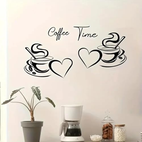 Personalisierter Wandaufkleber mit Kaffeemuster, selbstklebend und entfernbar, Lifestyle-Wandaufkleber, geeignet als Aufkleber für die Heimdekoration in Cafés von CHUNYAGOK