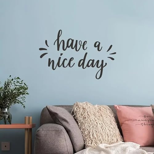 Wandaufkleber mit inspirierenden Zitaten in künstlerischer Schrift „Have a nice day“, selbstklebend und entfernbar, für Wohnzimmer, Schlafzimmer und Bar Wandaufkleber mit inspirierenden Zitaten in künstlerischer Schrift „Have a nice day“, selbstklebend und entfernbar, für Wohnzimmer, Schlafzimmer und Bar von CHUNYAGOK