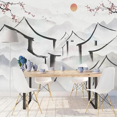 Wandbild Foto im chinesischen Stil Tuschemalerei Landschaft Blumen und Vögel Berg Dekoration Schlafzimmer Wohnzimmer liefert Wandtapete von CHUNYAGOK