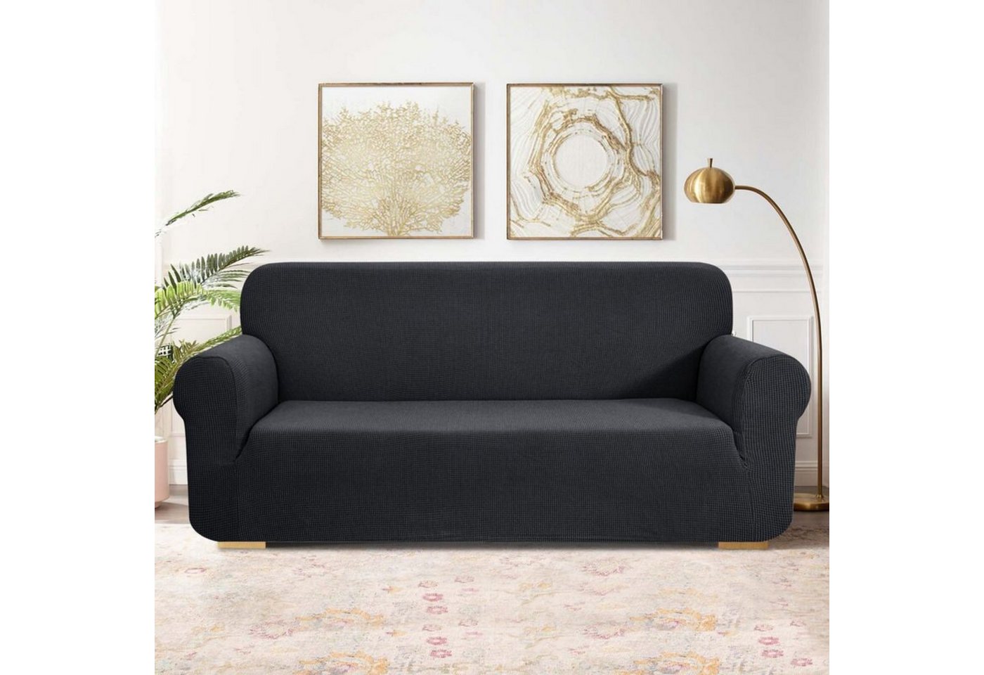 Sofahusse 2/3/4 Sitzer Stretch Jacquard kariert Sofa Schonbezug, CHUNYI, Dehnbarer waschbarer Stoff, Jacquard-dehnbare, von CHUNYI