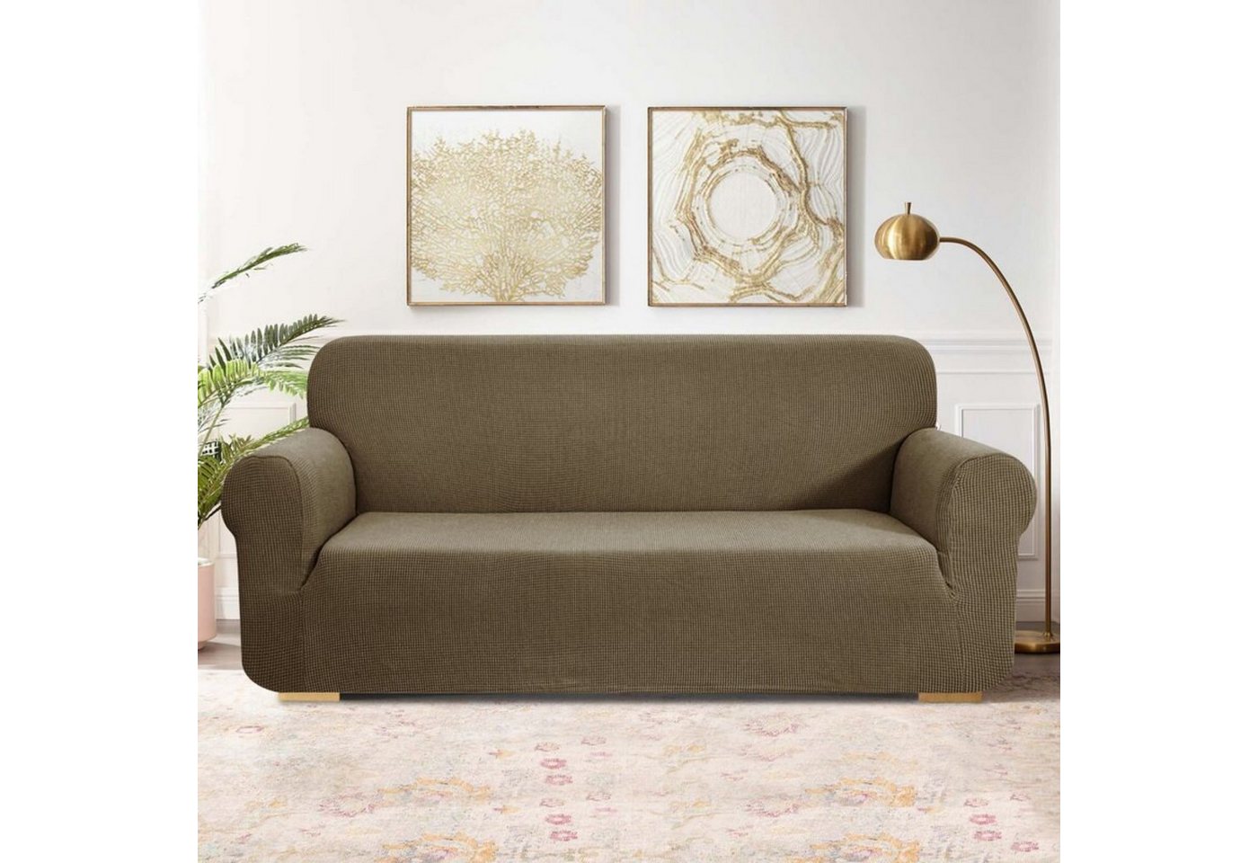 Sofahusse 2/3/4 Sitzer Stretch Jacquard kariert Sofa Schonbezug, CHUNYI, Dehnbarer waschbarer Stoff, Jacquard-dehnbare, von CHUNYI