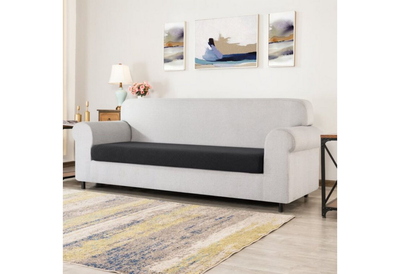 Sofahusse CHUN YI 1 Stück Stretch Sofa Sitzkissenbezug, CHUNYI, mit kariertem Design, haustierfreundlich von CHUNYI