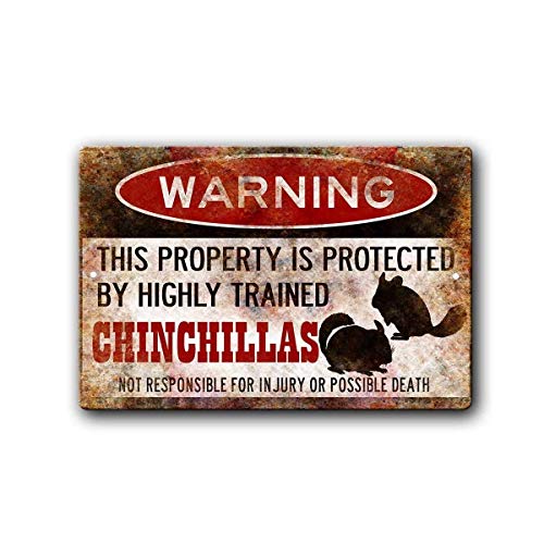 Warning Chinchillas Metall Zeichen Poster Wandtafel Blechschilder Vintage Warnschild Retro Schilder Blech Dekorative Bar Pub Café von CHUNZO