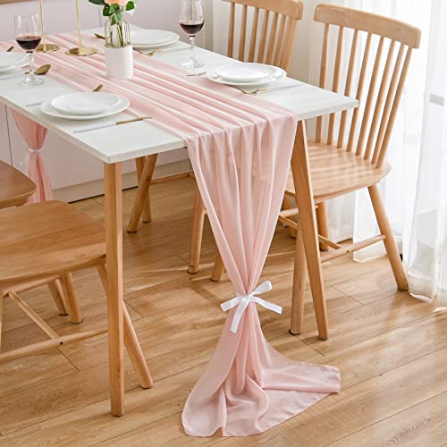 CHUQING Tischläufer 70 cm x 3 m Tischläufer Chiffon Stoff Hochzeit Tischdeko Geburtstag Frau für Geburtstage von CHUQING
