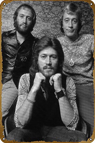 Bee Gees Musikposter Retro Metalldose Vintage Schild 30,5 x 20,3 cm Bar Club Man Cave Zimmer Wanddekoration von CHUUIIGO