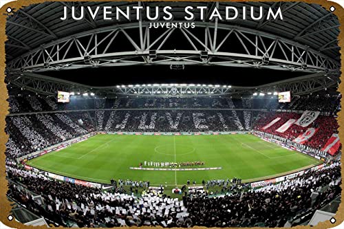 CHUUIIGO Juventus Stadion Poster Retro Metall Blech Vintage Schild 30,5 x 20,3 cm Home Bar Man Cave Wanddekoration von CHUUIIGO