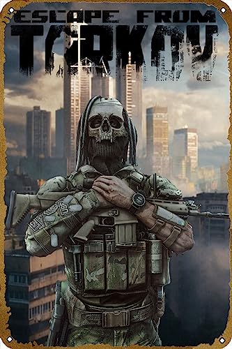 Escape from Tarkov Boss, Poster, Wandkunst, Metall-Blechschild, 20,3 x 30,5 cm von CHUUIIGO