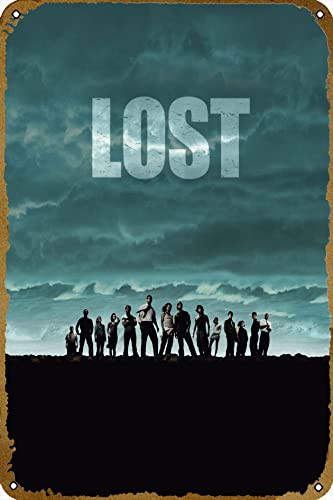 Lost TV-Serie, Poster, TV-Show, Retro-Blechschild, langlebig, Wandkunst, Dekor, Film, Metallschild, Zuhause, Vintage, Schlafzimmer, Dekoration, Schild, 20,3 x 30,5 cm von CHUUIIGO