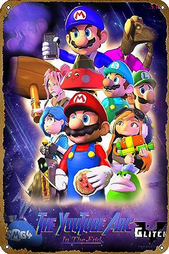 SMG4: The Motion Picture Plakette Poster Metall Blechschild 20,3 x 30,5 cm Vintage Retro Wanddekoration von CHUUIIGO