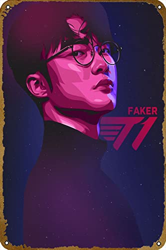 T1 Faker Vexel Art Poster Vintage Game Blechschild Retro Metall Blechschild 8 x 12 Zoll T1 Faker Vexel Art Poster Vintage Game Blechschild Retro Metall Blechschild 8 x 12 Zoll von CHUUIIGO