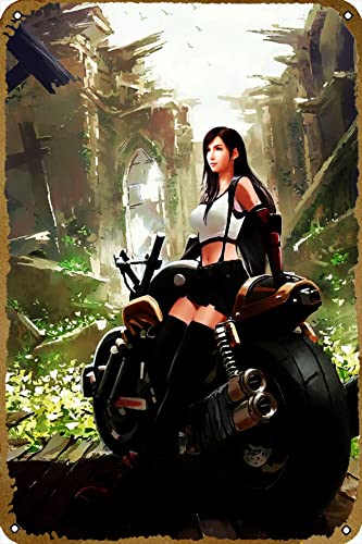 TIFA LOCKHART Anime Poster Comics Vintage Klassisches Blechschild Plakette 20,3 x 30,5 cm von CHUUIIGO