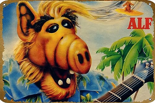 TV-Show, Alf Poster Metall Blechschild Vintage Chic Kunst Dekoration Wandkunstdruck Poster Wanddekoration 20,3 x 30,5 cm von CHUUIIGO