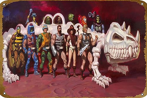 TV-Show, He Man And The Masters Of The Universe Poster, Metall-Blechschild, Vintage-Chic, Kunstdekoration, Wandkunstdruck, Poster, Wanddekoration, 20,3 x 30,5 cm von CHUUIIGO