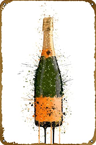 Veuve Clicquot Champagner Poster Vintage Metall Blechschild Retro Stil Wandschild Dekoration Metallschild 20,3 x 30,5 cm von CHUUIIGO