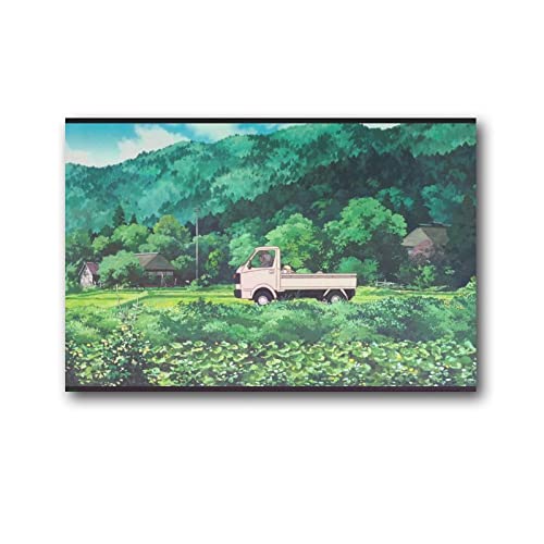 Only Yesterday Scenery Anime Japanisches Poster Wandkunst Poster Drucke Heimdekoration Bild Leinwand Malerei Poster 30 x 45 cm von CHUXU