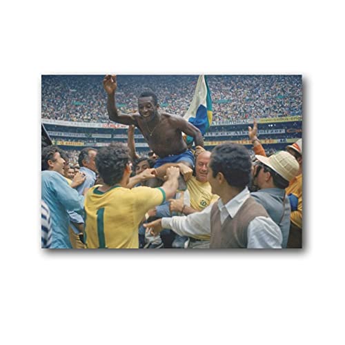 Pele Fußballspieler-Poster, Sportbilddruck, Wandkunst, Poster, Malerei, Leinwand, Poster, Kunstwerke, Raum, ästhetisch, 20 x 30 cm von CHUXU