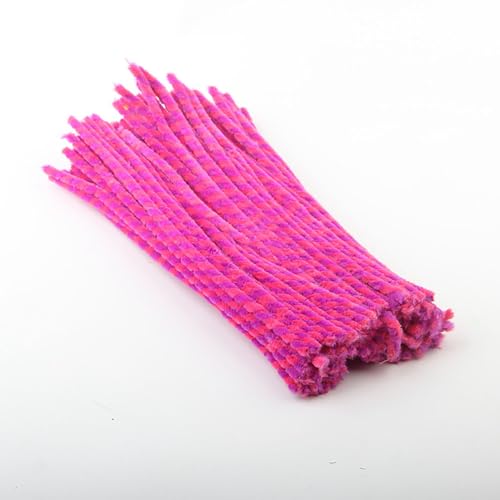 100 StüCk 30cm Lang Mehrfarbige Pfeifenreiniger Chenilledraht Zweifarbig Biegeplüsch Kunst Pfeifenputzer Bunte Drehstäbe Kinder-Drehstab Twist-Stick Für Familie Spaß Und Heimwerkerarbeiten von CHUYIX