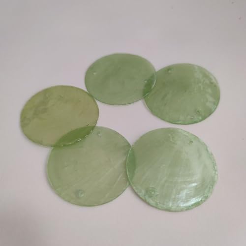 CHUYIX Perlmutt Scheiben Capizscheiben 50 Stück 50mm Perlmutt Plättchen Muscheln Dekoration Zum Basteln Dekoration Muschelschalen Münze Muschelscheiben Deko Muscheln von CHUYIX