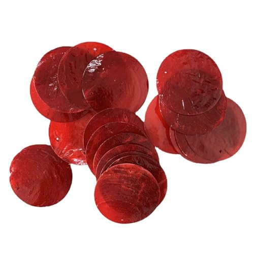 CHUYIX Perlmutt Scheiben Capizscheiben 50 Stück 50mm Perlmutt Plättchen Muscheln Dekoration Zum Basteln Dekoration Muschelschalen Münze Muschelscheiben Deko Muscheln von CHUYIX