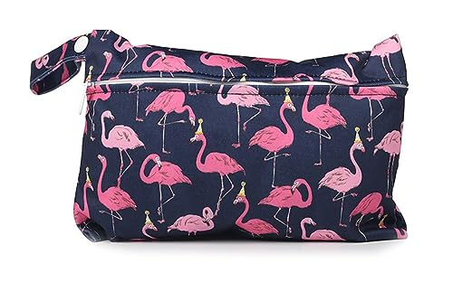 CHUYIX Stoffwindeln Nasstaschen 1Pcs Mini Windeltaschen Wickeltasche Nasstaschen Nasse und Trocken Wickeltasche Wetbag mit Reißverschluss Wiederverwendbare für Kindergarten Baby Reisen Unterwegs von CHUYIX