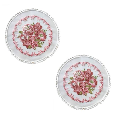 Runde tischmatte 2 Stück 28cm decorasian platzdeckchen vase pods bestickte blumen platzsets untersetzer teller rutschfest Coaster Abwaschbar Hitzebeständig für den Heimgebrauch Küche Dekoration Runde tischmatte 2 Stück 28cm decorasian platzdeckchen vase pods bestickte blumen platzsets untersetzer teller rutschfest Coaster Abwaschbar Hitzebeständig für den Heimgebrauch Küche Dekoration von CHUYIX