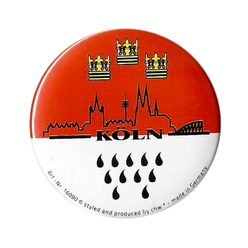 Magnet Köln Wappen rund | Kühlschrankmagnet Kölnartikel Kölnmagnet | Ø 5,5 cm von CHW