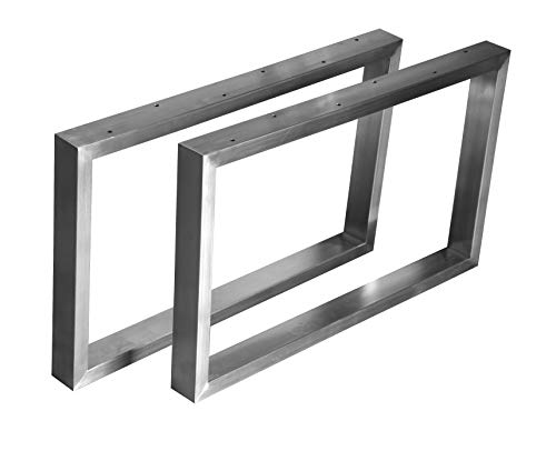 CHYRKA® Kufengestell Tischgestell Edelstahl 201 40x20-200 Rahmentisch Tischkufe Tischuntergestell MT (200x500 cm - 1 Paar) von CHYRKA