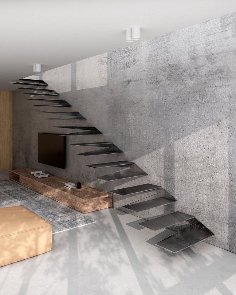 CHYRKA Treppenstufe Schwebetreppe Kragarmtreppe Stahltreppe 2in1 Treppenrahmen ST01 Rechts CHYRKA Treppenstufe Schwebetreppe Kragarmtreppe Stahltreppe 2in1 Treppenrahmen ST01 Rechts von CHYRKA