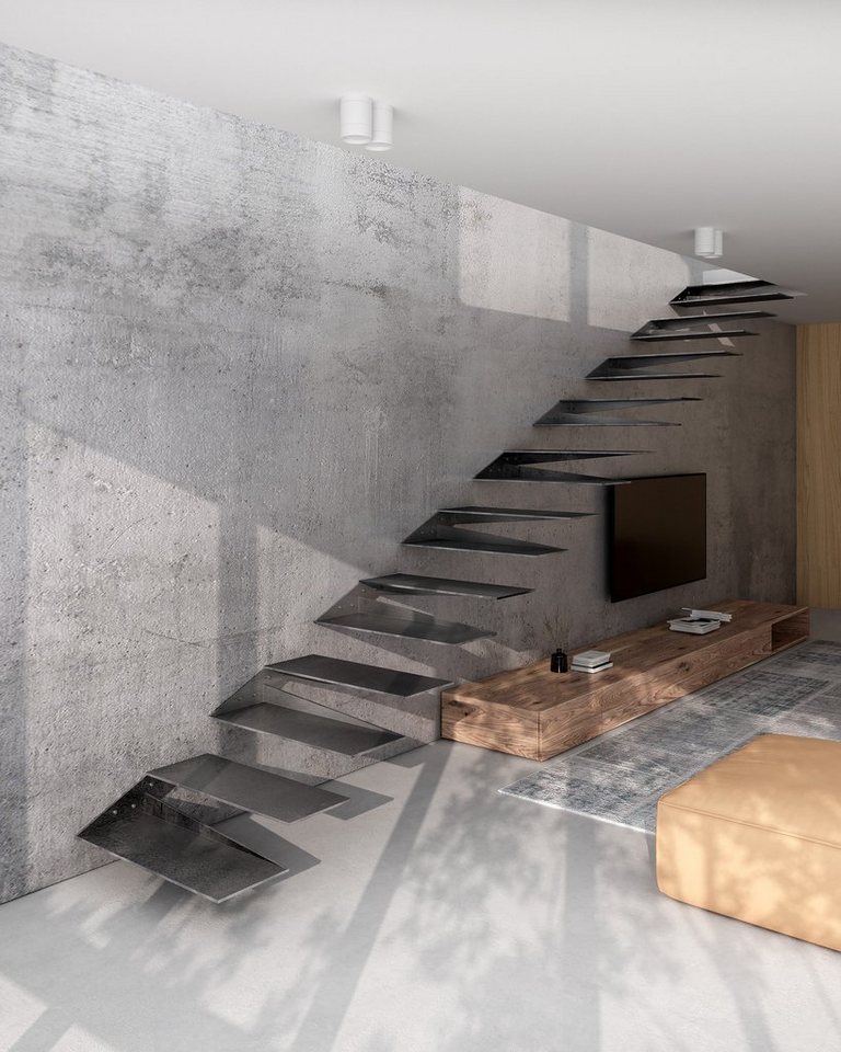 CHYRKA Treppenstufe Schwebetreppe Kragarmtreppe Stahltreppe 2in1 Treppenrahmen STL01 Links CHYRKA Treppenstufe Schwebetreppe Kragarmtreppe Stahltreppe 2in1 Treppenrahmen STL01 Links von CHYRKA