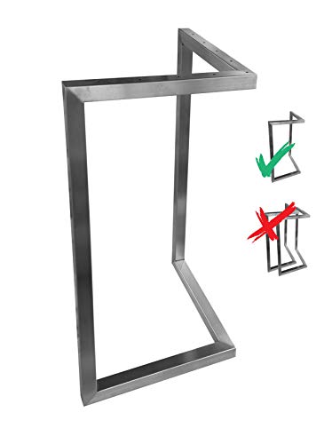 V-Tischkufe Edelstahl 201 30x30 Tischgestell Rahmentisch Kufengestell Tischuntergestell MTV (720x400 mm - 1 Stück) von CHYRKA