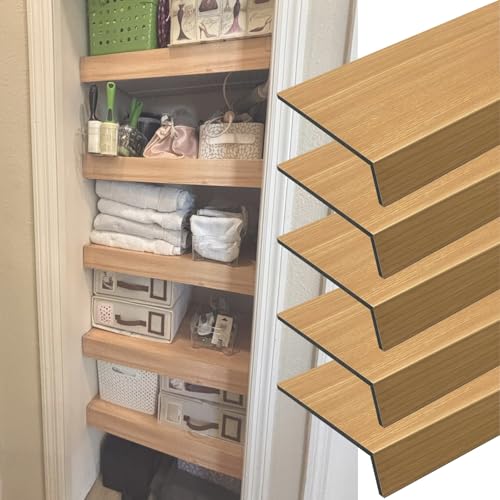 CHZDPP Drahtregalabdeckung mit Holzmaserung, anpassbare Größen, Küchenregaleinlage für wasserdicht, multifunktionale Drahtregalabdeckung für Zuhause/Büro, 109 x 31 x 8 cm, 5 Stück von CHZDPP