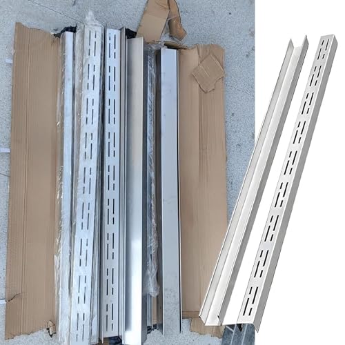 CHZDPP entwässerungsrinne Schmaler Entwässerungsgraben, 3,5 cm breiter verdeckter Auffahrtsablauf für Badezimmer/Pool/Garten, Regenwasserablaufrinne aus Edelstahl(20 pcs) von CHZDPP