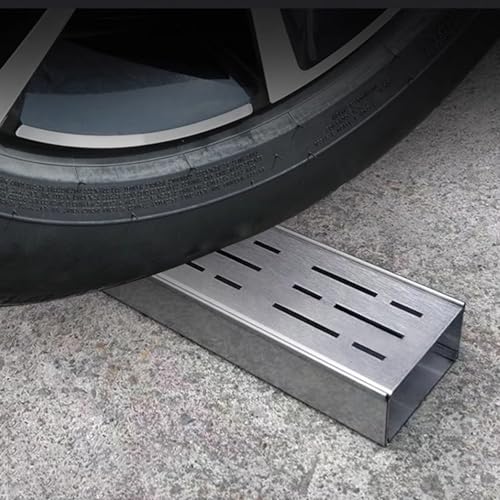 CHZDPP entwässerungsrinne Starke, tragfähige Rinnenabläufe, Anpassbar Schmaler Driveway Drain für außen/innen, Edelstahl-Wasserabläufe für Schwimmbad/Badezimmer(5pcs,3.5x3x100cm/1.4x1.2x39.4in) von CHZDPP
