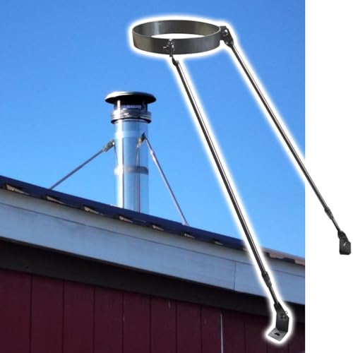 Dachhalterung für Schornstein Universal Edelstahlhalter für Schornstein & Rohr, Heavy-Duty Schornstein Dach unterstützt Kit für Stabilität, mit Montageschrauben(Diameter 10" (250mm)) von CHZDPP