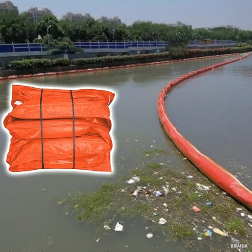 PVC-Ölzaun Massive PVC-Ölrückhaltevorrichtung, multifunktionale Wasseroberflächen-Schuttbarrieren für Ölflecken/Wasserpflanzen, industrielle Leckagebarriere mit anpassbarer Länge für Flüsse/Meere(L 32 von CHZDPP