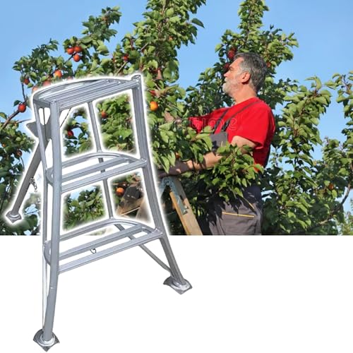 Stativ Leiter Extra hohe Klappleiter für Obsternte und Baumschnitt, tragbare Aluminium-Ernteleiter für Kirschen/Äpfel/Avocados, zur Reichweitenverlängerung(2.3ft/90cm/35.4in) von CHZDPP