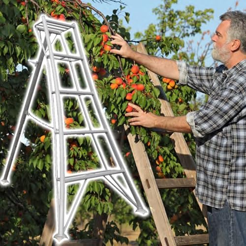 Stativ Leiter Leichte Gartenleiter aus Aluminiumlegierung, Multifunktionale Obstpflückleiter für Äpfel/Birnen, 3-stufig/4-stufig/5-stufig/6-stufig/7-stufig(5-Layer) von CHZDPP