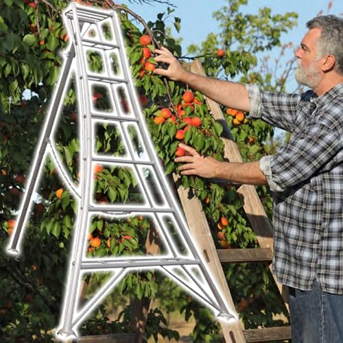 Stativ Leiter Leichte Gartenleiter aus Aluminiumlegierung, Multifunktionale Obstpflückleiter für Äpfel/Birnen, 3-stufig/4-stufig/5-stufig/6-stufig/7-stufig(7-Layer) von CHZDPP