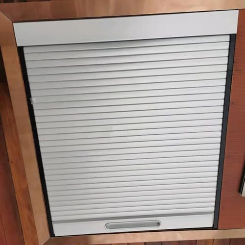 Teleskop-Falttüren Anpassbare weiße Schranktüren, Leichte Schiebetür für Schuhschrank/Kleiderschrank, Kleine faltbare Kunststofftür mit Befestigungszubehör(80x80cm/31.5x31.5in) von CHZDPP