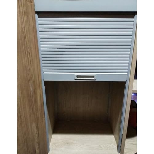 Teleskop-Falttüren Haushaltskleine Roll-Up-Türen mit Schiene, Anpassbare Roll-Up-Schranktür mit Griff, Für Schränke/Kleiderschrank/Schuhschrank(48x34in/122x86cm) von CHZDPP