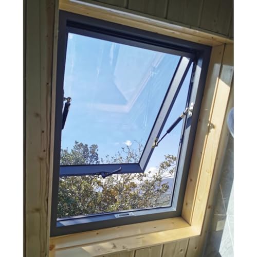 Dach Dachfenster Universal-Dachfenster für Schräg- und Flachdach, Anpassbares Dachfenster mit doppelschichtigem gehärtetem Glas und Dichtungen, Großes Öffnungsdesign(34x34in(86.3x86.3cm)) von CHZDPP