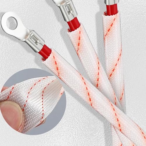 kabelschlauch Isolierte Glasfaserhülle für elektrische Leitungen und Kabelbäume, Haushaltsrohrschutzhülle für Kabel, Hochtemperaturbeständig bis zu 180 °C(656ft/200m,18mm) von CHZDPP