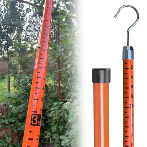 Hochspannungs-Messstab Leichter, Isolierter Teleskopmessstab, 35 KV–220 KV Hochspannungsmessstab/direkt Ablesbarer Messstab Die Landvermessung Umspannwerken(Orange,59ft/18m) von CHZFFD