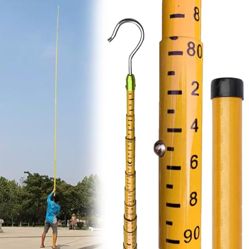 Hochspannungs-Messstab Messstab Aus Epoxidharz, Isolierte Verlängerung Vermessungsstäbe Hochspannung, Vermessungsausrüstung Leitungsmonteure/Telekommunikationsarbeiter(1 pack,6M/19.7ft) von CHZFFD