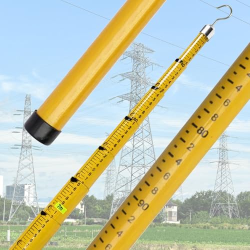 Hochspannungs-Messstab Messstab Aus Epoxidharz, Isolierte Verlängerung Vermessungsstäbe Hochspannung, Vermessungsausrüstung Leitungsmonteure/Telekommunikationsarbeiter(1 pack,6M/19.7ft) von CHZFFD