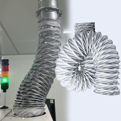 Abluftschlauch Lüftungsschlauch Ausziehbarer HVAC-Luftkanalschlauch, Tragbarer Industrieller Belüftungsschlauch/langer Rohrschlauch, Flexibler Luftkanal(2m/6ft,ID 7 7/8in/200mm) von CHZFMD
