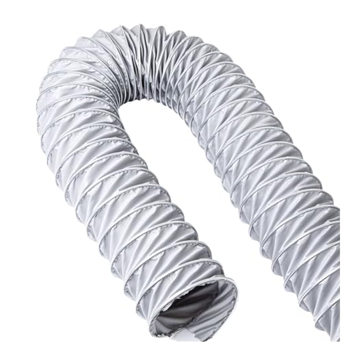 Abluftschlauch Lüftungsschlauch Einziehbare Abluftkanäle Ventilatoren, Abluftventilator-Kanalschlauch, Durchmesser, Flammhemmender Flexibler Kanalschlauch Stahlhalterung(2m/6ft,ID 2in/50mm) von CHZFMD