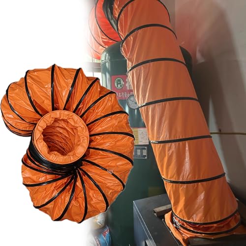 Abluftschlauch Lüftungsschlauch Flexibler Küchenabluftkanal, Robuster Industrieller Luftkanalschlauch Ventilatoren/Ansaugrohrschlauch Verstellbarem D-Ring, Flammhemmend(L 9.8ft/3m,ID 35in/900mm) von CHZFMD