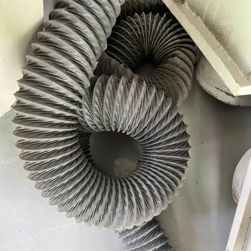 Abluftschlauch Lüftungsschlauch Flexibler Luftschlauch, Industrielle Abluftkanäle Gebläseventilatoren, Faltbarer Luftschlauch Trockenraum/Wohnbereich, Hitzebeständigkeit(3ft/1m,ID 3 1/7in/80mm) von CHZFMD